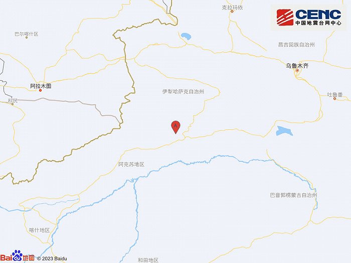 新疆阿克苏地区拜城县附近发生4.5级左右地震