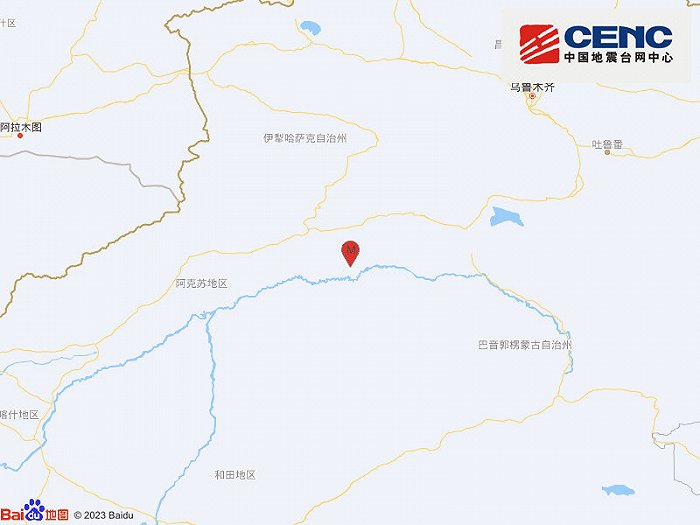 新疆阿克苏地区库车市发生3.4级地震，震源深度13千米