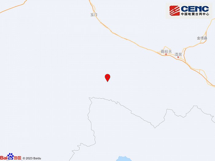 甘肃酒泉市肃北县附近发生3.6级左右地震