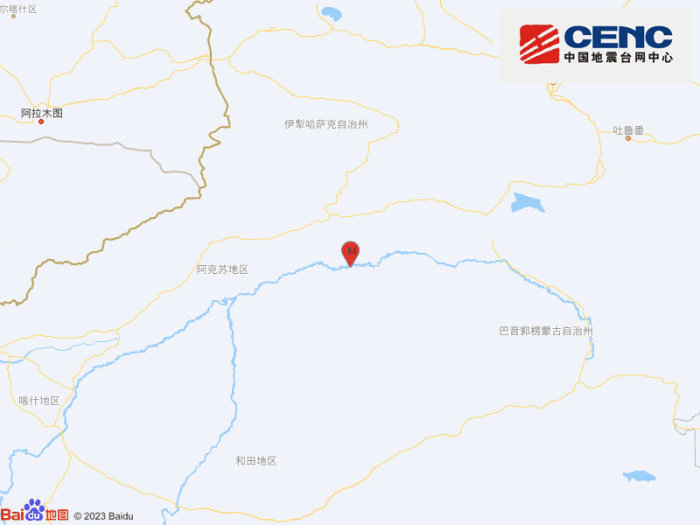 新疆阿克苏地区沙雅县发生3.1级地震，震源深度20千米