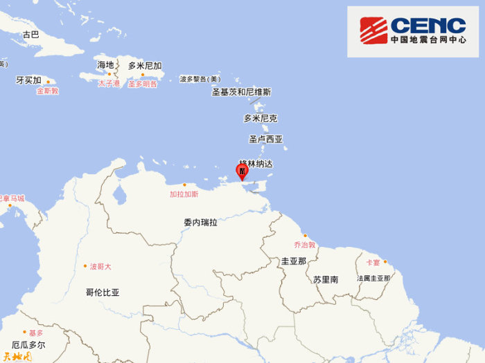 委内瑞拉沿岸近海发生6.0级地震，震源深度90千米