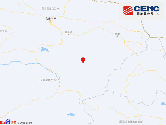 新疆巴音郭楞州若羌县发生3.3级地震，震源深度35千米